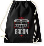 printfashion Bacon - Sportzsák, Tornazsák - Fekete (849731)