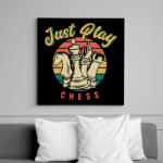 printfashion Just play chess - Sakkozzunk - Vászonkép - Fekete (7316320)