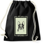 printfashion ALL CATS BITCHES - Sportzsák, Tornazsák - Fekete (1572062)
