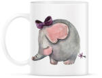 printfashion Cute Elephant girl - Bögre - Fehér (1254042)