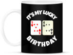printfashion 54 POKER SZÜLINAP - Bögre - Fekete (9842387)