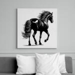 printfashion Ló rajz - Vászonkép - Fehér (16692931)