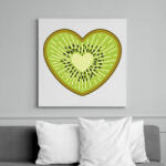 printfashion Kiwi szív - Vászonkép - Fehér (12425587)