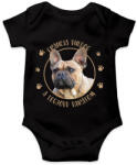 printfashion Francia buldog - Legjobb barát - Baba Body - Fekete (7180251)