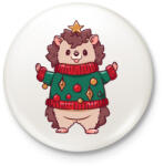 printfashion Süni Karácsony - Kitűző, hűtőmágnes - Fehér (5568440)