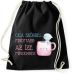 printfashion Cica szőrrel finomabb - Bögre - Sportzsák, Tornazsák - Fekete (7021444)