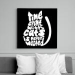 printfashion A cicákkal eltöltött idő - Vászonkép - Fekete (6649492)