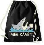 printfashion Fáradt cápa - Még kávét - Sportzsák, Tornazsák - Fekete (7543926)