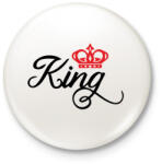 printfashion King - Kitűző, hűtőmágnes - Fehér (3083627)