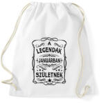 printfashion A legendák januárban születnek - Sportzsák, Tornazsák - Fehér (7411069)