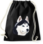 printfashion Husky - Sportzsák, Tornazsák - Fekete (2363611)