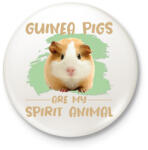 printfashion Guinea pigs are my spirit animal - Kitűző, hűtőmágnes - Fehér (7093830)