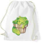 printfashion Alvó kaktusz cica - Sportzsák, Tornazsák - Fehér (16074825)
