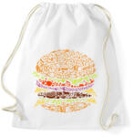 printfashion Hamburger - Sportzsák, Tornazsák - Fehér (13189910)