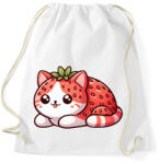 printfashion Eper cica - Sportzsák, Tornazsák - Fehér (16062360)