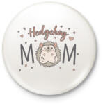 printfashion Hedgehog mom - Kitűző, hűtőmágnes - Fehér (12544669)