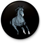 printfashion Horse - Kitűző, hűtőmágnes - Fekete (4247277)