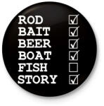 printfashion Missing fish - Kitűző, hűtőmágnes - Fekete (3102119)