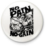 printfashion Fájdalom nélkül nincs siker - Kitűző, hűtőmágnes - Fehér (3074631)
