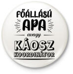 printfashion Főállású apa - Kitűző, hűtőmágnes - Fehér (7126723)