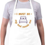 printfashion I must go - Kötény - Fehér (7541889)