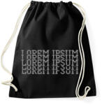 printfashion Lorem ipsum - Sportzsák, Tornazsák - Fekete (12692979)