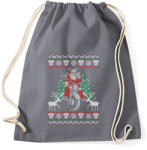 printfashion Motoros Mikulás - Sportzsák, Tornazsák - Grafitszürke (479833)