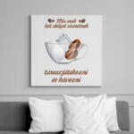 printfashion Társasjáték és kávé - Vászonkép - Fehér (14984908)