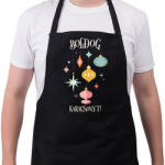 printfashion Boldog Karácsonyt - Kötény - Fekete (9545077)