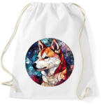 printfashion ólomüveg Akita Inu - Sportzsák, Tornazsák - Fehér (16700158)