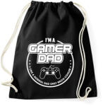 printfashion Gamer Apa - Sportzsák, Tornazsák - Fekete (1276908)