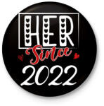 printfashion Her - dátummal - Kitűző, hűtőmágnes - Fekete (11730837)