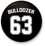 printfashion Bulldozer 63 - Kitűző, hűtőmágnes - Fekete (6107410)