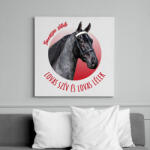 printfashion Lovas szív - Tennessee sétáló - Vászonkép - Fehér (7194244)