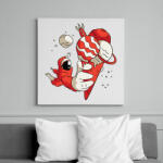 printfashion Űrhajós jégkrém - Vászonkép - Fehér (6640569)