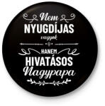 printfashion Hivatásos nagypapa - Kitűző, hűtőmágnes - Fekete (9064121)