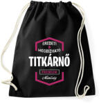 printfashion Titkárnő prémium minőség - Sportzsák, Tornazsák - Fekete (1468469)