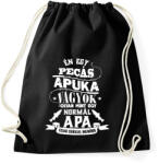 printfashion Pecás apuka - Sportzsák, Tornazsák - Fekete (972379)