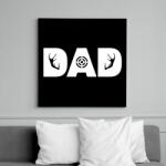 printfashion Hunter Dad - Vászonkép - Fekete (6648755)