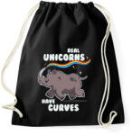 printfashion Real Unicorns - Sportzsák, Tornazsák - Fekete (16000608)