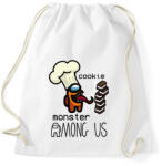 printfashion Among us - Cookie monster - Sportzsák, Tornazsák - Fehér (4799323)