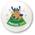 printfashion Christmas mode ON - Karácsonyi hangulat - Kitűző, hűtőmágnes - Fehér (5526245)