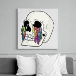 printfashion Skull cry - Vászonkép - Fehér (6636190)