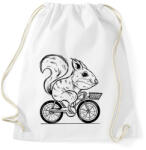 printfashion Mókus biciklin - Sportzsák, Tornazsák - Fehér (13275933)