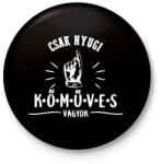 printfashion kőműves vagyok - Kitűző, hűtőmágnes - Fekete (3097963)