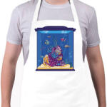 printfashion Akvárium - Kötény - Fehér (9180060)