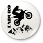 printfashion Enduro - Kitűző, hűtőmágnes - Fehér (4256048)
