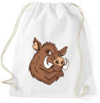 printfashion Vaddisznó - Sportzsák, Tornazsák - Fehér (12047840)