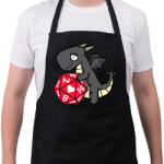 printfashion Szerelmes sárkány - Kötény - Fekete (4937702)