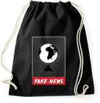 printfashion Fake News - Sportzsák, Tornazsák - Fekete (13211793)